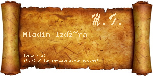 Mladin Izóra névjegykártya
